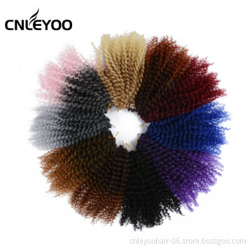 Factory Whole 8" Marlybob Crochet Hair (100g/set) Mali bob Kinky Curl Crochet Braiding Hair Extension